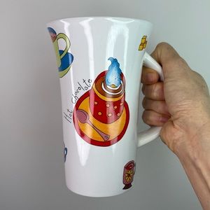 Large Tall Porcelain Ceramic Tea / Coffee Mug